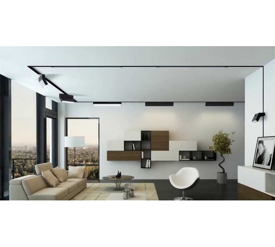 Трековый светодиодный светильник Jazzway MTR16 1006 6Вт 3000K frost 90 град BL (чёрный) IP20 низковольтный 5056138
