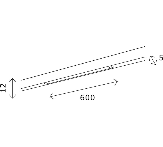 Магнитный трековый светильник ST LUCE черный, LED 1*10W, 3000K, 710Lm, Ra>80, 100, IP20, L600xW5xH12 ST667.436.10