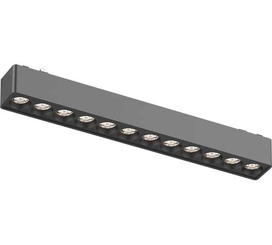 Магнитный трековый светильник ST LUCE черный, LED 1*12W, 4000K, 710Lm, Ra>90, 36, IP20, L230xW26xH24 ST673.446.12