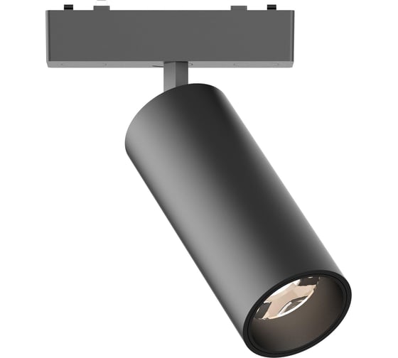 Магнитный трековый светильник ST LUCE черный, LED 1*18W, 3000K, 1060Lm, Ra>90, IP20, D55xH135 48V ST677.436.18