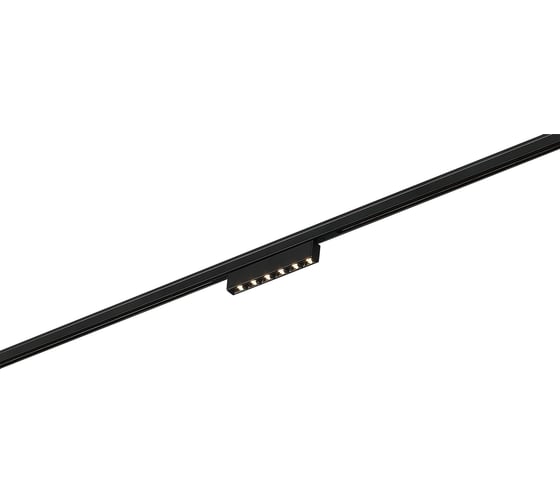 Магнитный трековый светильник ST LUCE черный, LED 1*5W, 3000K, 220Lm, Ra>90, IP20, L100xW10xH18, 24V ST666.436.05