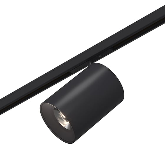 Магнитный трековый светильник ST LUCE черный, LED 1*5W, 3000K, 340Lm, Ra>90, 36, IP20, D35xH58, 24V ST671.436.05