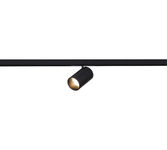 Магнитный трековый светильник ST LUCE черный, LED 1*5W, 3000K, 340Lm, Ra>90, 36, IP20, D35xH58, 24V ST671.436.05