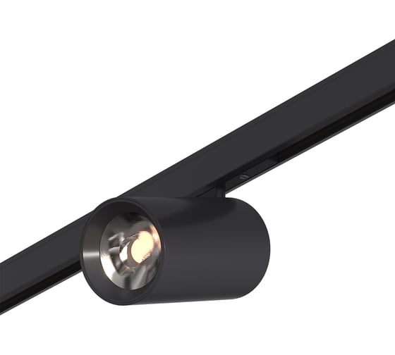 Магнитный трековый светильник ST LUCE черный, LED 1*5W, 3000K, 340Lm, Ra>90, 36, IP20, D35xH58, 24V ST671.436.05