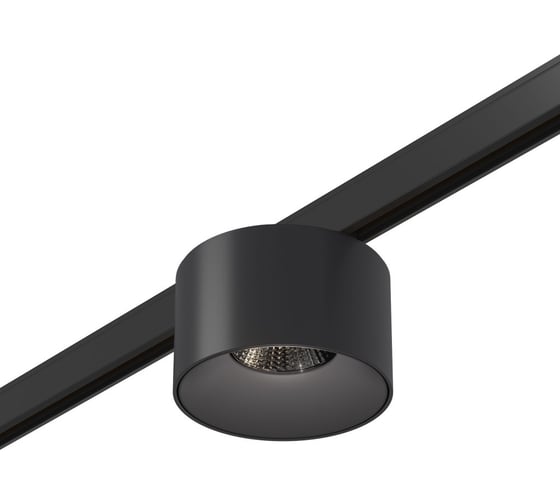 Магнитный трековый светильник ST LUCE черный, LED 1*5W, 4000K, 350Lm, Ra>90, 36, IP20, D60xH37, 24V ST669.446.05