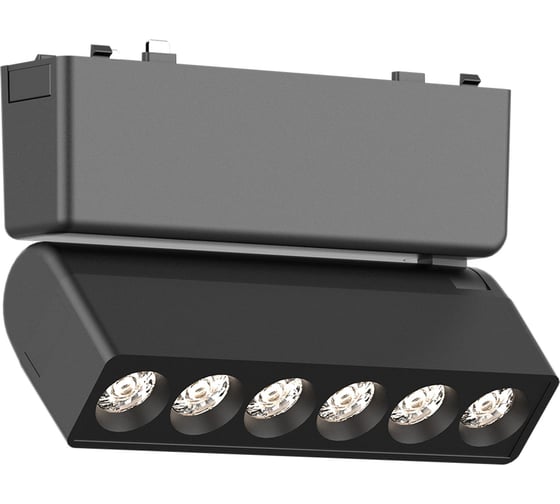 Магнитный трековый светильник ST LUCE черный, LED 1*6W, 4000K, 360Lm, Ra>90, IP20, L122xW26xH81 ST675.446.06 1