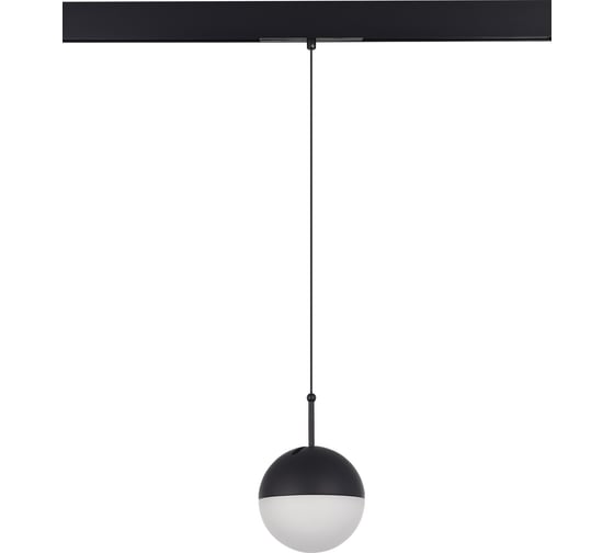 Магнитный трековый светильник ST LUCE черный, LED 1*7W, 3000K, Lm, Ra90, 120, IP20, D100xH1500, 48V ST681.436.07