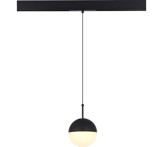 Магнитный трековый светильник ST LUCE черный, LED 1*7W, 3000K, Lm, Ra90, 120, IP20, D100xH1500, 48V ST681.436.07