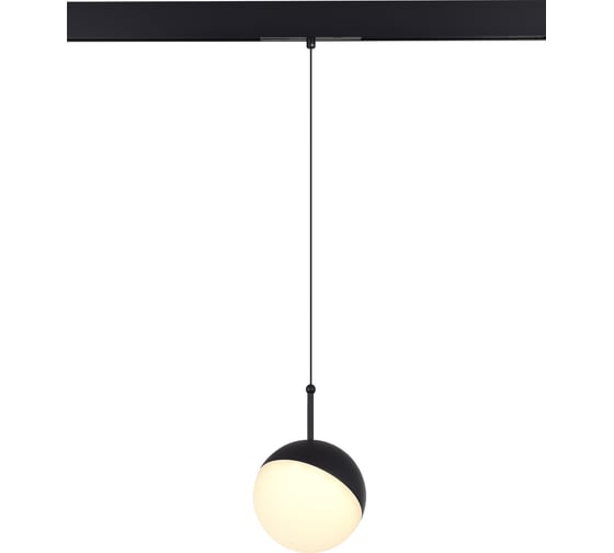 Магнитный трековый светильник ST LUCE черный, LED 1*7W, 4000K, Lm, Ra90, 120, IP20, D100xH1500, 48V ST681.446.07