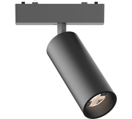 Магнитный трековый светильник ST LUCE черный, LED 1*9W, 3000K, 540Lm, Ra>90, IP20, D44xH110, 48V ST677.436.09