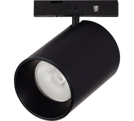 Магнитный трековый светильник ST LUCE черный, LED 1*9W, 4000K, 500Lm, Ra>90, 36, IP20, D45xH63, 24V ST671.446.09 1