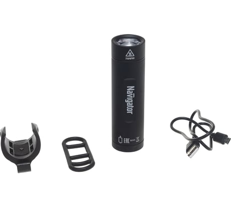 Фонарь Navigator 14 240 NPT-B07-ACCU велосипедный алюминиевый 1CREE LED 10Вт аккумулятор 3.7В 2Ач 14240