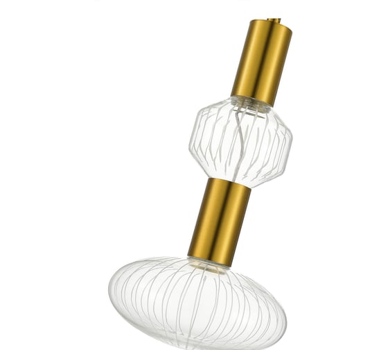 Светильник подвесной ST LUCE Латунь/Золотой, Прозрачный LED 2*3W 3000K SL6117.223.02