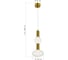 Светильник подвесной ST luce Латунь/Золотой, Прозрачный LED 2х3W 3000K SL6117.223.02 4