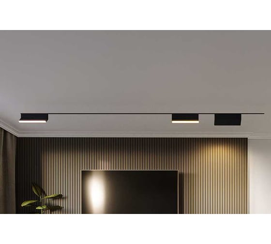 Трековый светодиодный светильник Jazzway MTR16 1112R 12w 3000K frost 90 град BL (чёрный) IP20 низковольтный 5056893