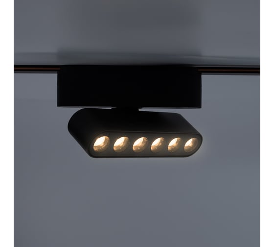 Трековый светодиодный светильник Jazzway MTR16 1306R 6Вт 3000K spot 36 град BL (чёрный) IP20 низковольтный 5056954