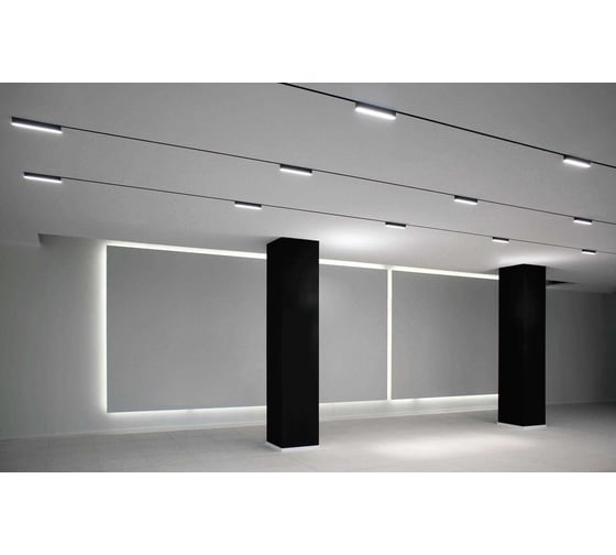 Трековый светодиодный светильник Jazzway MTR16 1418 18w 4000K grid 60 град BL (чёрный) IP20 низковольтный 5056473