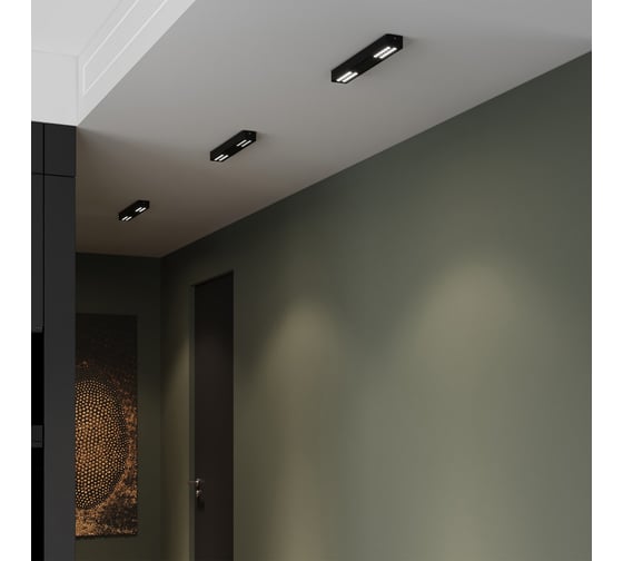 Светильник потолочный светодиодный Elektrostandard Tend 16W 4000K 25115/LED черный a068852