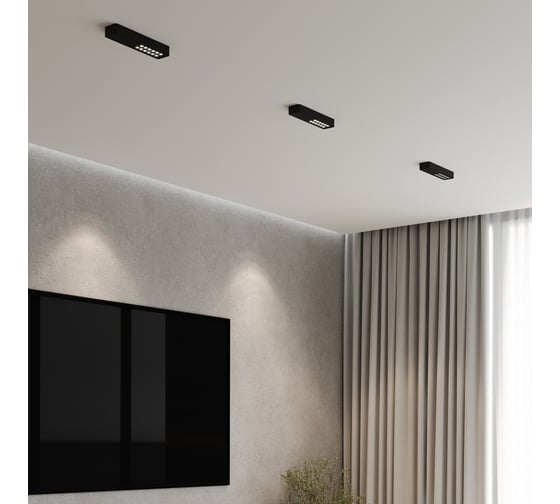 Светильник потолочный светодиодный Elektrostandard Tend 9W 4000K 25114/LED черный a068850