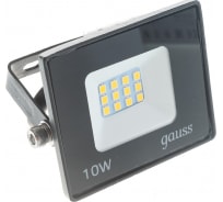 Светодиодный прожектор Gauss Elementary 10W 845lm IP65 4000К черный 1/20 613100210