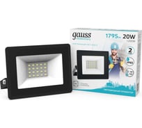 Светодиодный прожектор Gauss Elementary 20W 1795lm IP65 4000К черный 613100220 16436725