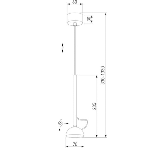 Светильник подвесной светодиодный Elektrostandard Join 7W 4000K черный a068614