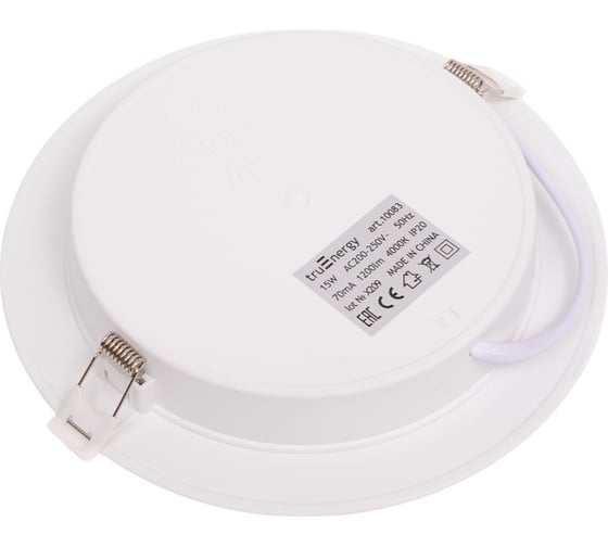 Светильник светодиодный ультратонкий truEnergy круг 15W 4000K 1200Lm D176мм пластик белый 10083