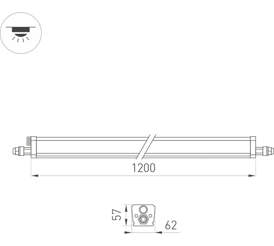 Светильник Arlight ALT-TUBULAR-MOTION-1200-28W Day4000 1шт 043654