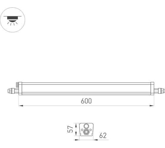 Светильник Arlight ALT-TUBULAR-600-14W Day4000 1шт 049412