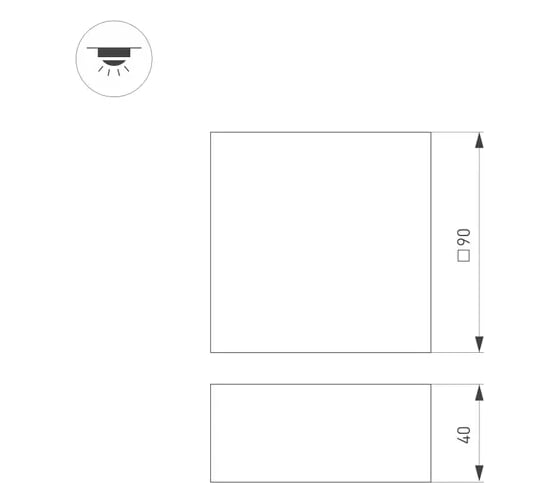 Светильник Arlight DL-GRIGLIATO-S90x90-12W Warm3000 1шт 038327(1)