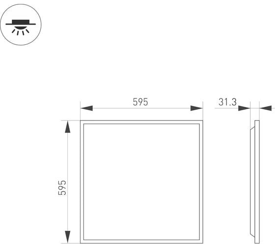 Светильник Arlight DL-TITAN-S600x600-40W Day4000 1шт 038426(1)