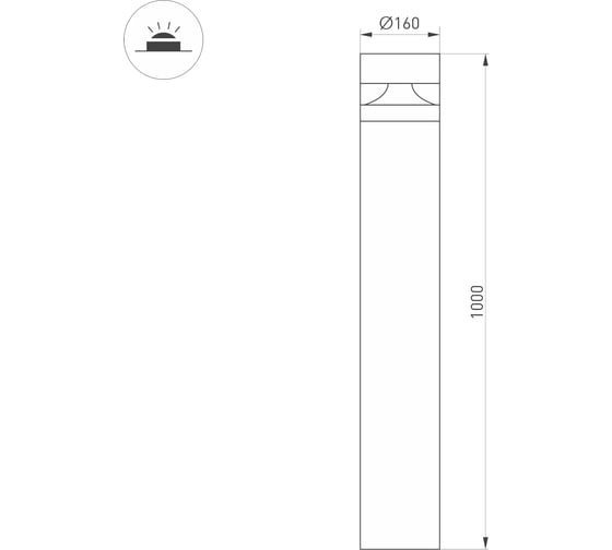 Светильник Arlight LGD-GUIDE-BOLL-H1000-20W Warm3500-MIX 1шт 047690