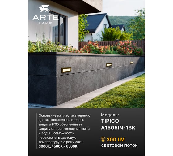 Фасадный светильник ARTE LAMP TIPICO A1505IN-1BK