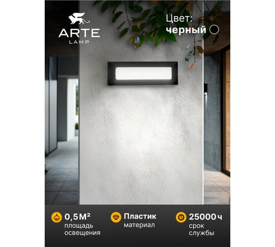 Фасадный светильник ARTE LAMP TIPICO A1505AL-1BK