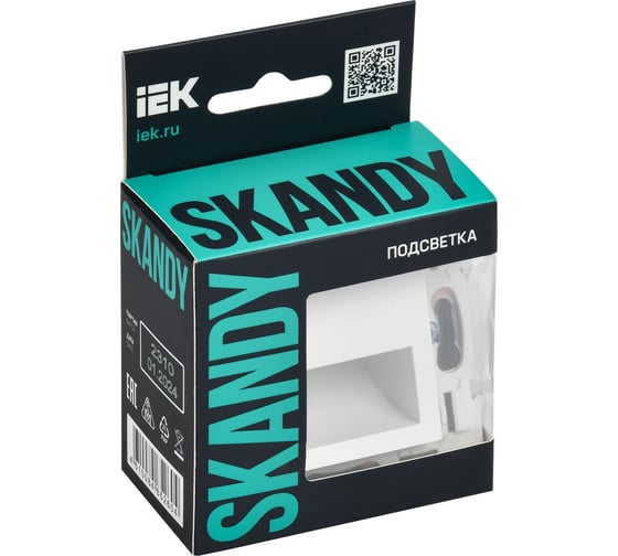 Подсветка LED IEK SKANDY встраиваемая SK-L01W арктически белый SK-FL20-K01