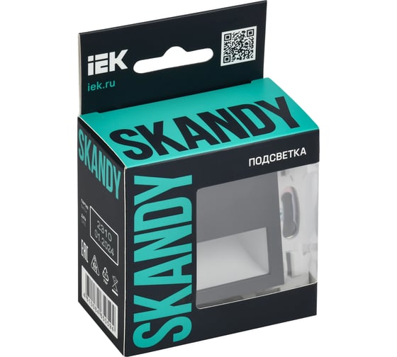 Подсветка LED IEK SKANDY встраиваемая SK-L01T титан SK-FL20-K48