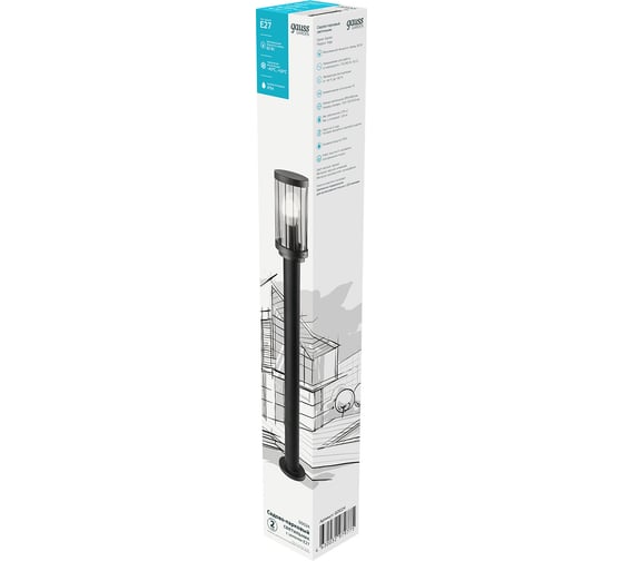 Светильник Gauss садово-парковый Vega столб 10.5х80cm, 170-240V / 50Hz GD024