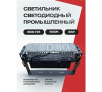 Светильник светодиодный промышленный KRASO 50Вт, 5000К, IP67 8000Лм, (315x140x75mm)на лире PR-(V)50