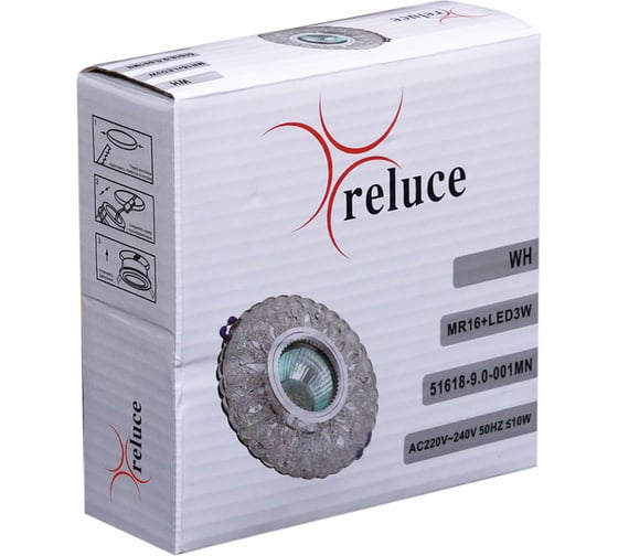Встраиваемый светильник ReLuce 51618-9.0-001MN MR16+LED3W DL 4000K WH