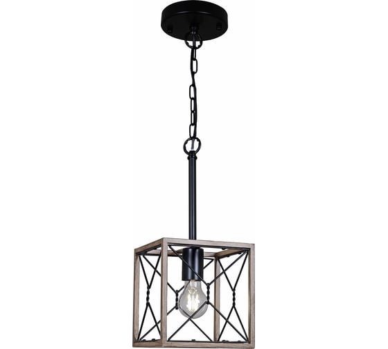 Подвесной светильник ILLUMICO IL1008-1P-05 BK WOOD 1