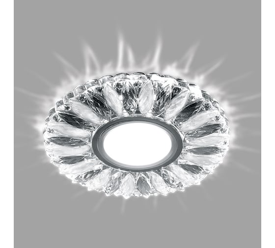 Потолочный встраиваемый светильник FERON CD917 с белой LED подсветкой, MR16, G5.3, прозрачный-матовый 29536 1