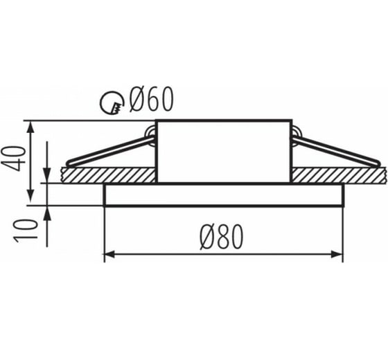 Влагозащищенный светильник KANLUX для ванной комнаты FLINI IP44 DSO-B/ 33122