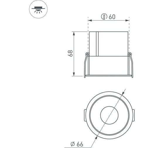 Светильник Arlight MS-ATLAS-BUILT-R66-15W Day4000 1шт 037184(1)