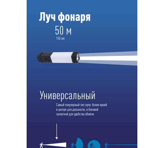 Фонарь КОСМОС Premium 3Вт направленный свет, 24х0,5Вт SMD LED, литий 1200mAh KOSAUMP6005