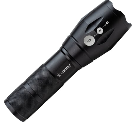 Фонарь КОСМОС Premium, авиационный алюминий, 5Вт Q5 LED, питание 1х3.7V 18650 Li-on. KosAL_5W