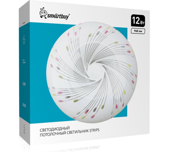Светодиодный потолочный светильник Smartbuy (LED) 12 Вт 210х65мм STRIPS SBL-STR-12-65 1