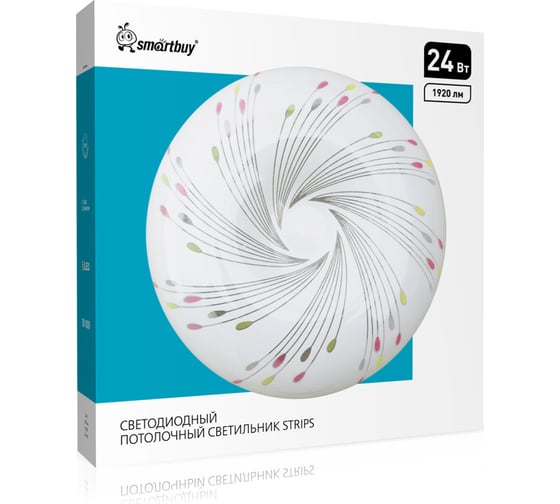 Светодиодный потолочный светильник Smartbuy (LED) 24Вт 350х55мм STRIPS SBL-STR-24-65 1