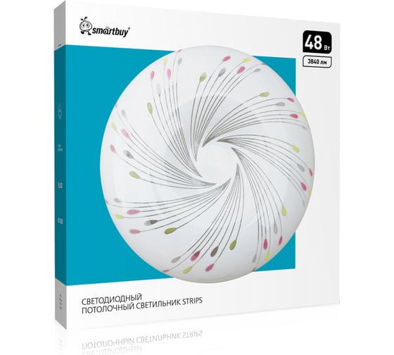 Светодиодный потолочный светильник Smartbuy (LED) 48Вт 380х55мм STRIPS SBL-STR-48-65 1