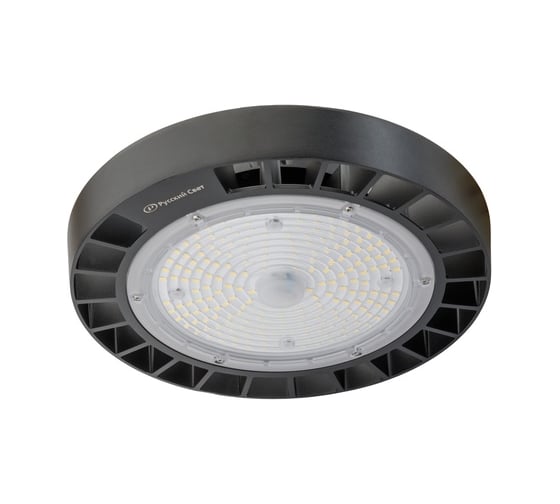 Светильник ДСП Русский Свет IB 10 S 100W M 850 BK LED Highbay D257xH111мм 100Вт 5000К IP65 подвес черный 16091023045