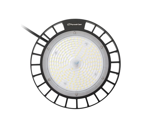 Светильник ДСП Русский Свет IB 10 S 100W M 850 BK LED Highbay D257xH111мм 100Вт 5000К IP65 подвес черный 16091023045